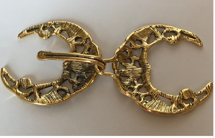 Cloak Clasp - Moon Cloak Clasp Silver, Gold or Black