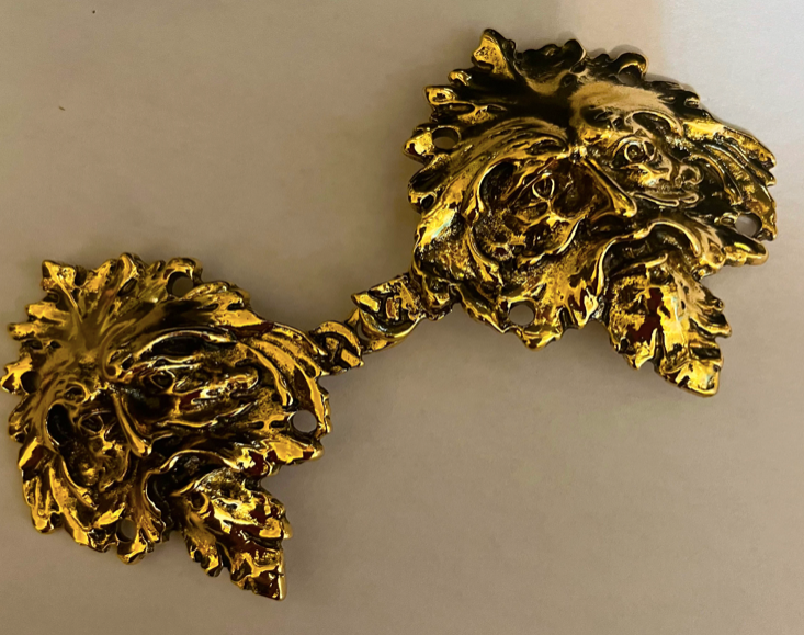Cloak Clasp - Greenman Cloak Clasp Gold or Silver
