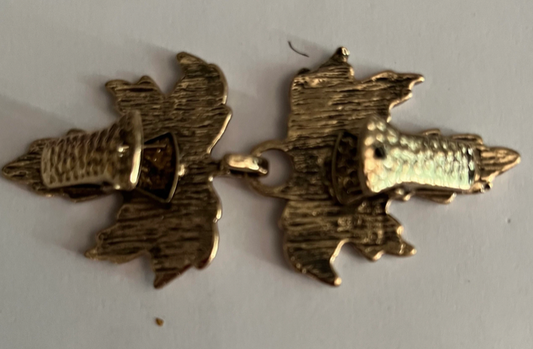 Cloak Clasp - Leaf Cloak Clasp Silver or Gold