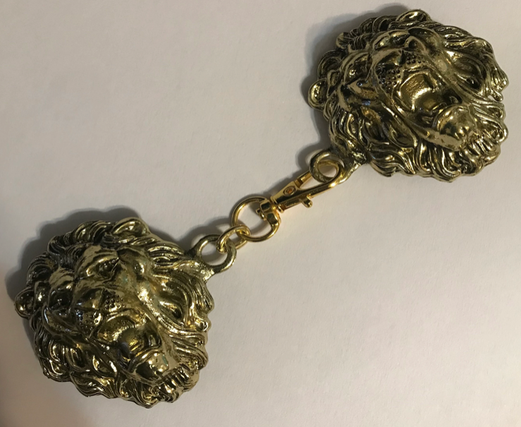 Cloak Clasp - Large Lion Cloak Clasp Silver or Gold