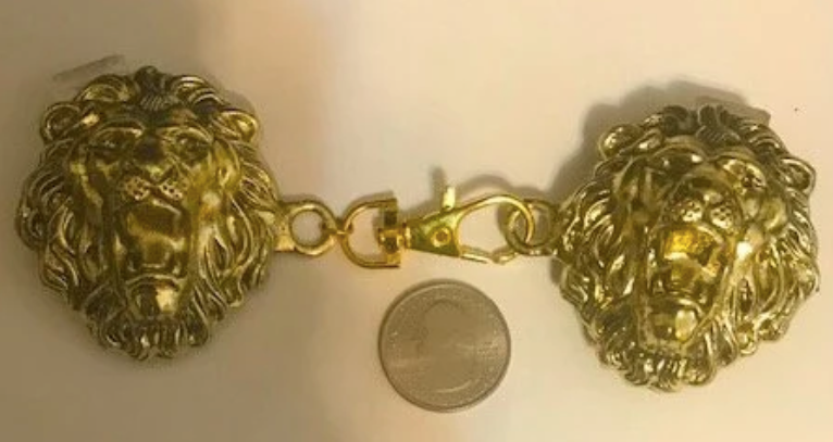 Cloak Clasp - Large Lion Cloak Clasp Silver or Gold