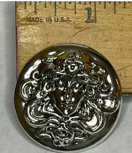 Cloak Clasp - Nouveau Lady Cloak Clasp Silver or Gold