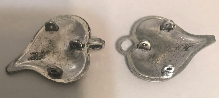 Cloak Clasp - Heart shaped Cloak Clasp in Silver