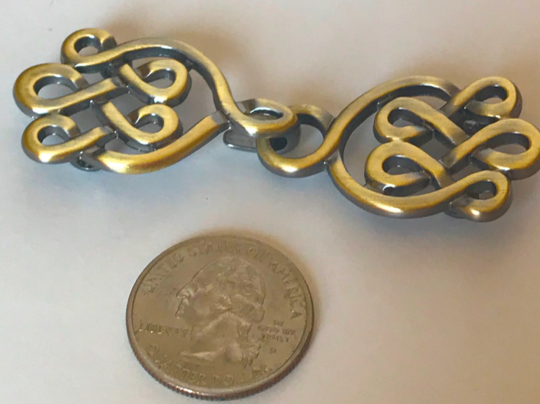 Cloak Clasp - Celtic Swirl Cloak Clasp available in silver or gold.