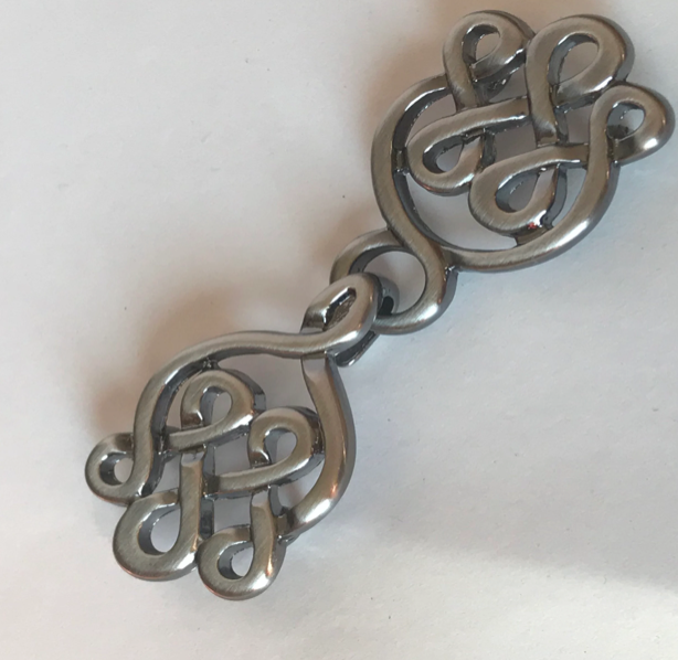 Cloak Clasp - Celtic Swirl Cloak Clasp available in silver or gold.