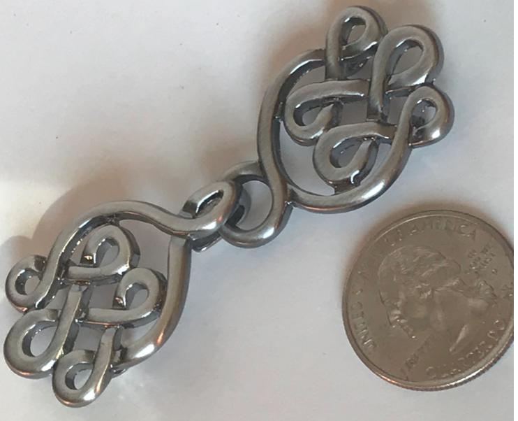Cloak Clasp - Celtic Swirl Cloak Clasp available in silver or gold.