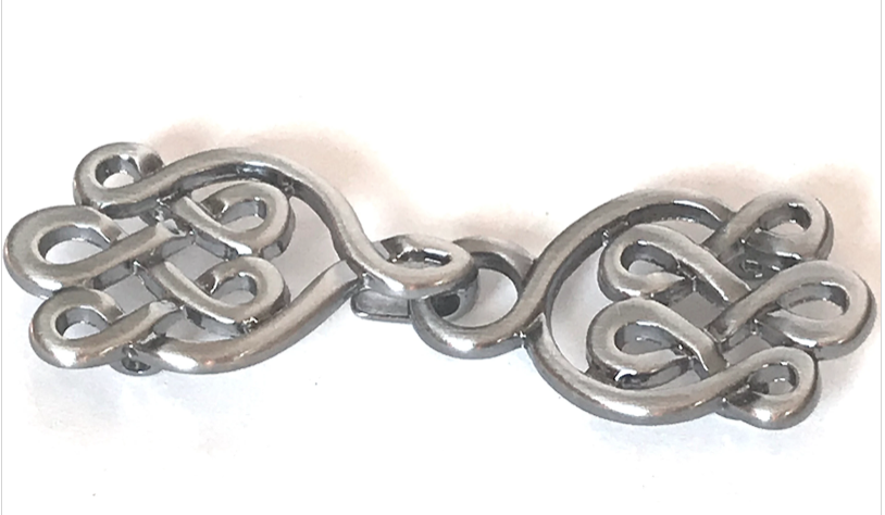 Cloak Clasp - Celtic Swirl Cloak Clasp available in silver or gold.