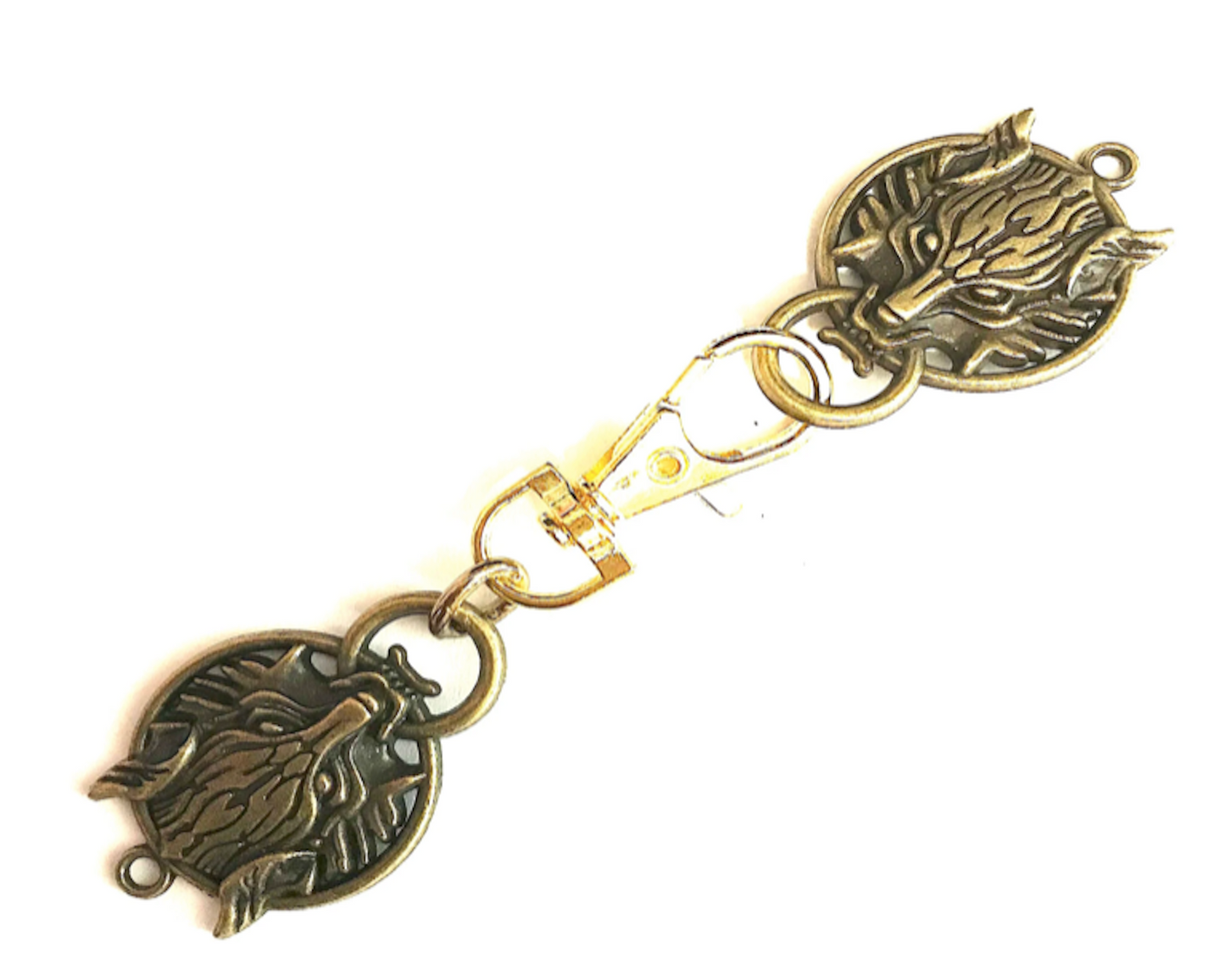 Cloak Clasp - Flat Wolf Cloak Clasp available in silver or gold.