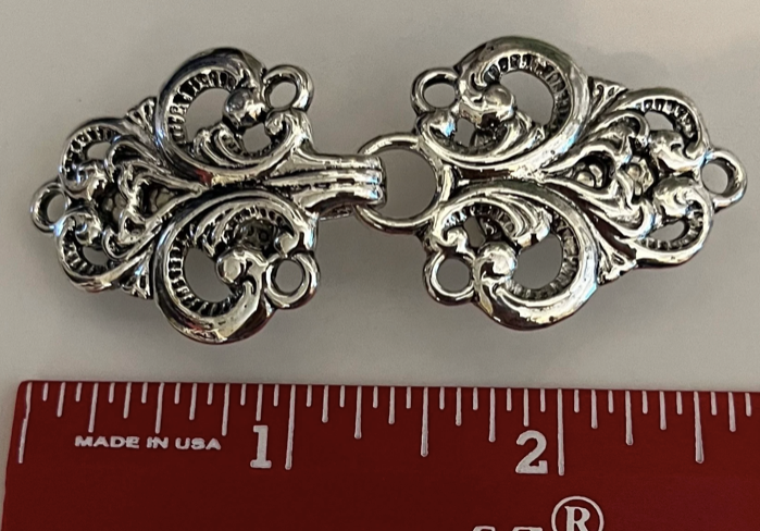 Cloak Clasp - Fleur Cloak Clasp Silver or Gold