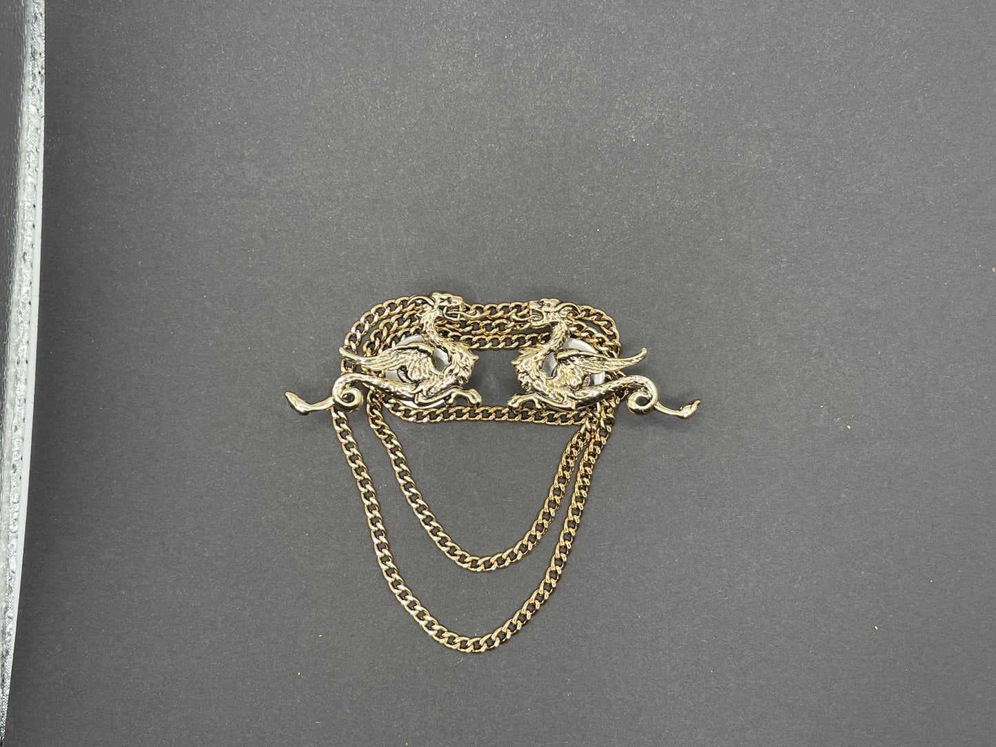 Cloak Clasp - Dragon Cloak Clasp, screw on or clip on, Silver or Gold