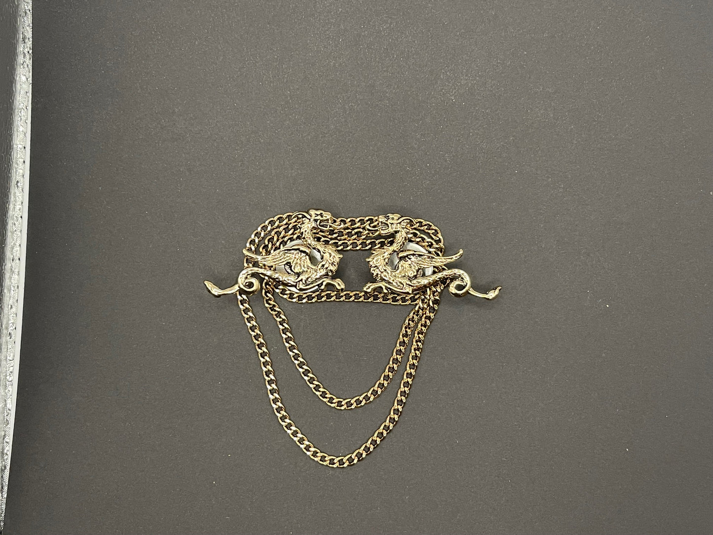 Cloak Clasp - Dragon Cloak Clasp, screw on or clip on, Silver or Gold