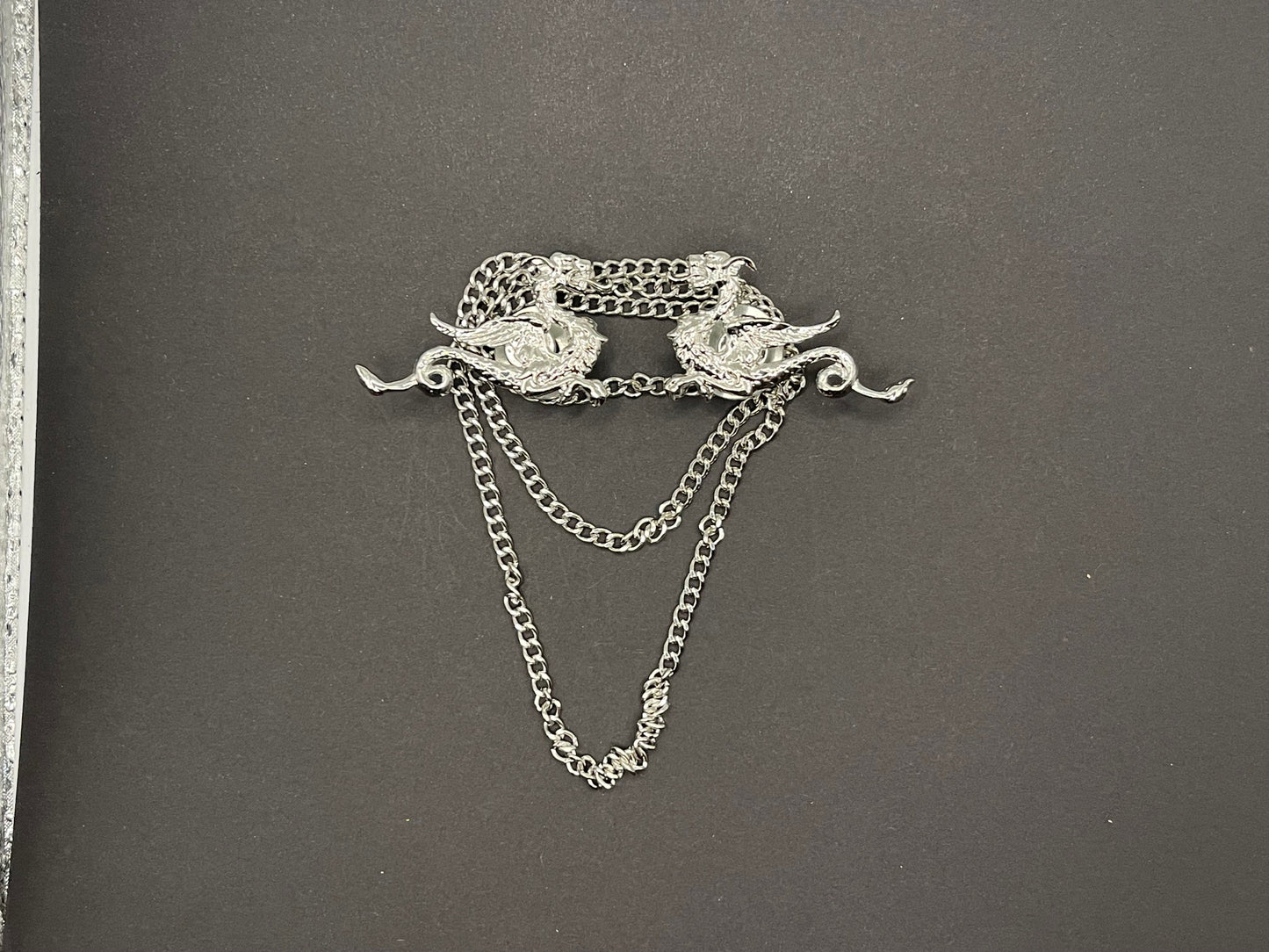 Cloak Clasp - Dragon Cloak Clasp, screw on or clip on, Silver or Gold