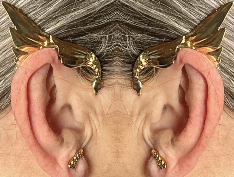 Elf Ear - Wing Elf Ear pair - Silver or Gold