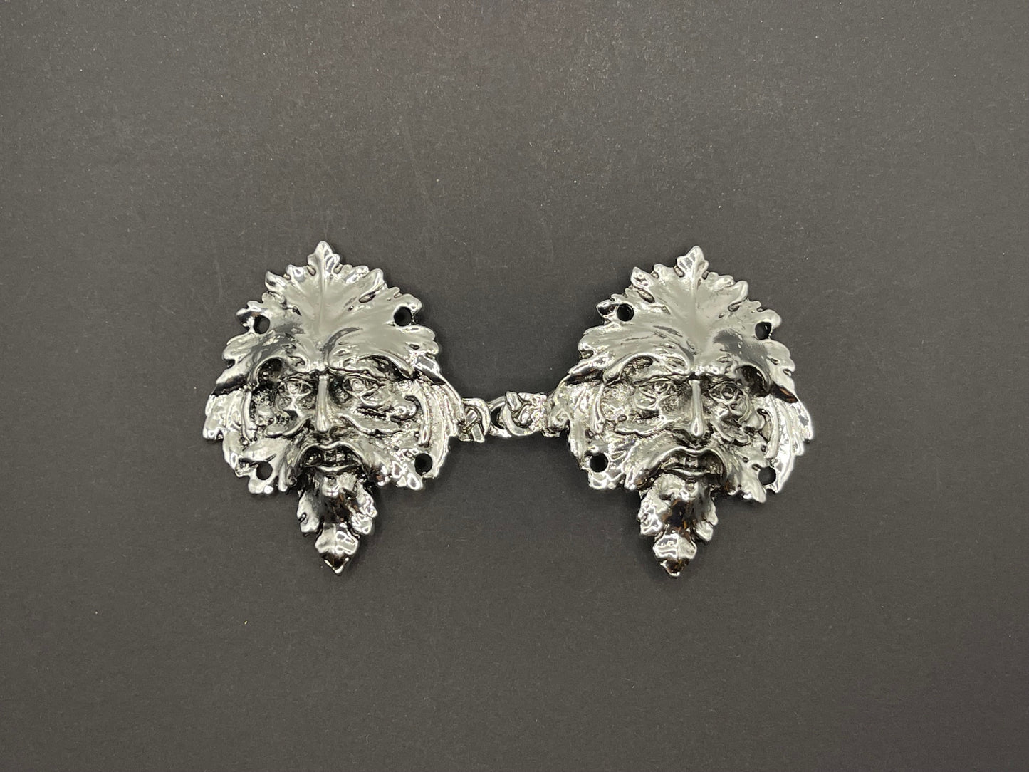 Cloak Clasp - Greenman Cloak Clasp Gold or Silver