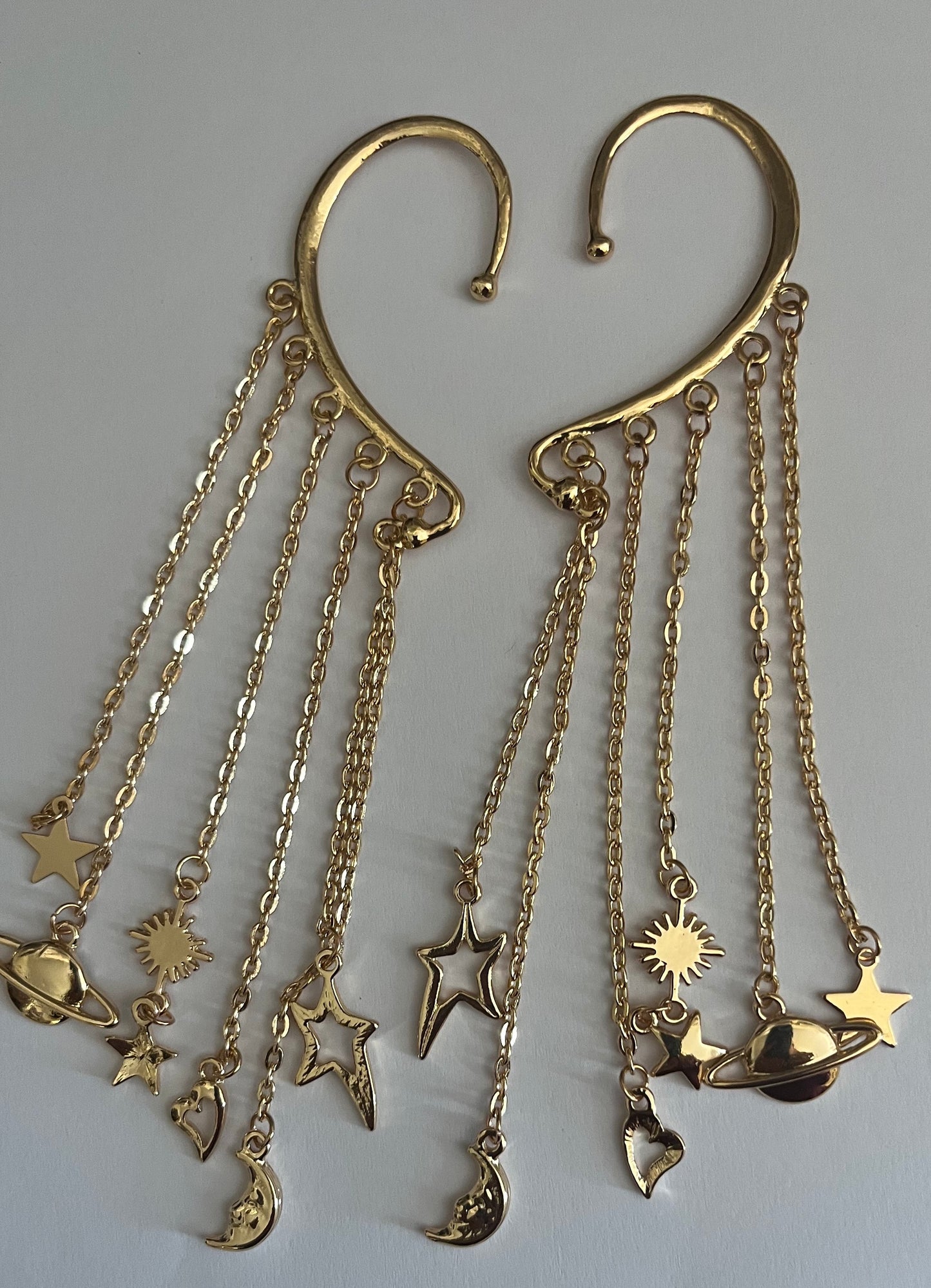 Saturn Ear Wrap pain in Silver or Gold