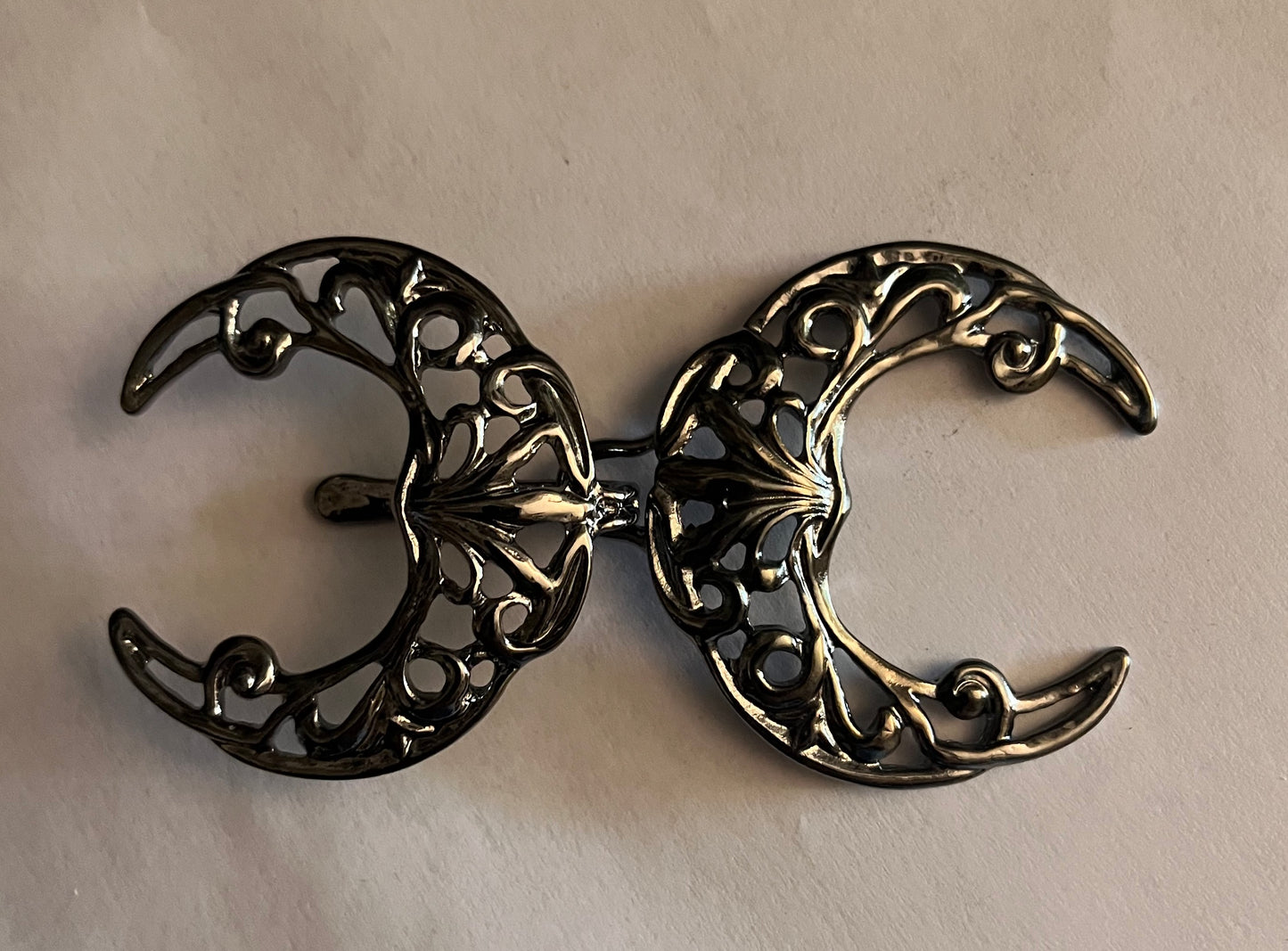 Cloak Clasp - Moon Cloak Clasp Silver, Gold or Black