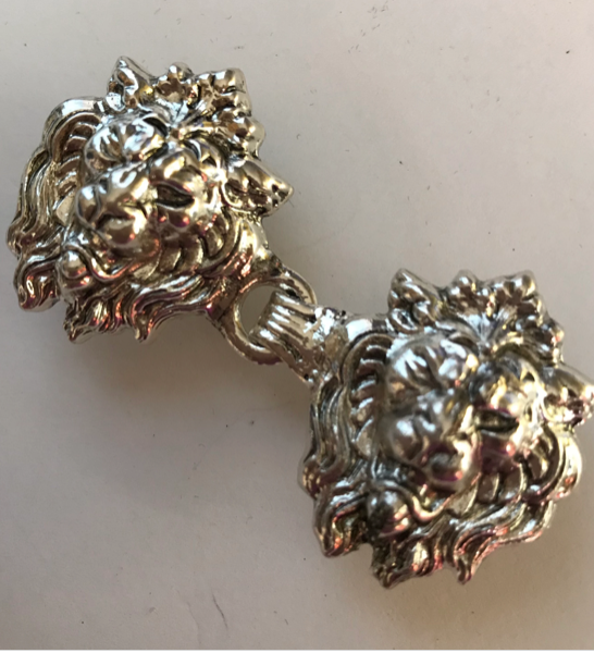 Cloak Clasp - Lion Cloak Clasp Silver or Gold
