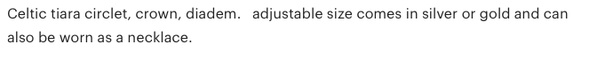 Tiara - Celtic Chevron Tiara Circlet Silver or Gold