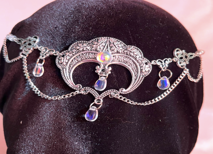Tiara - Moon Tiara Circlet - Silver crown