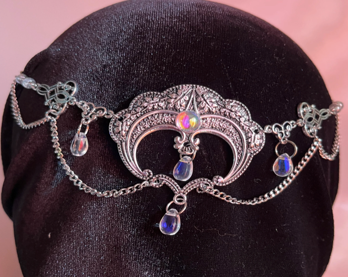 Tiara - Moon Tiara Circlet - Silver crown