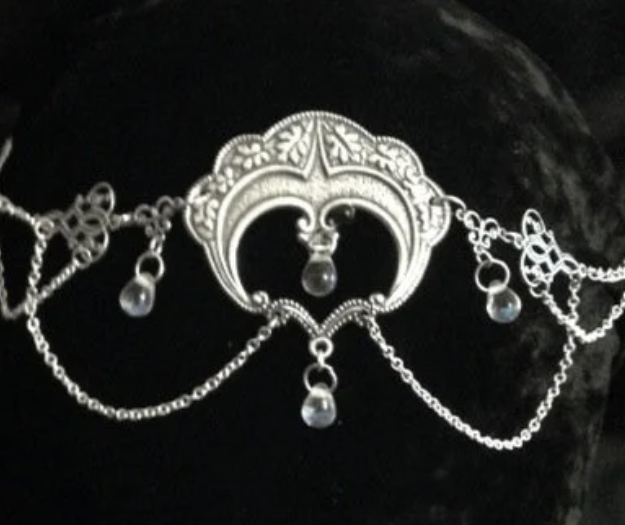 Tiara - Moon Tiara Circlet - Silver crown