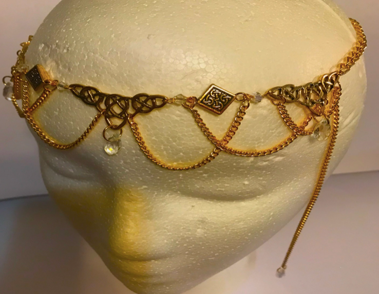 Tiara - Triple Celtic Tiara Circlet - Silver or Gold