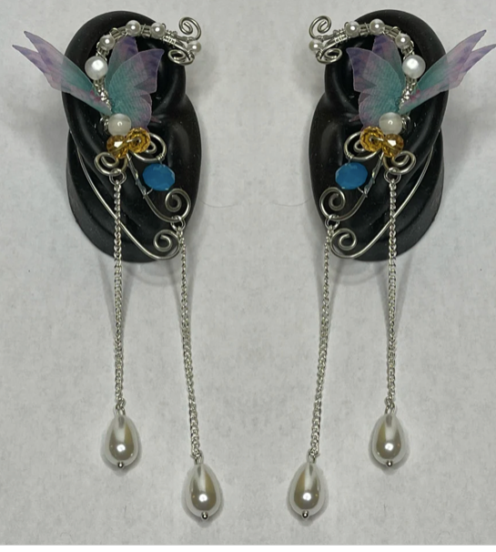 Elf Ear - Chiffon Butterfly Elf Ears in Silver or Gold