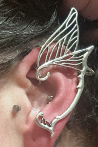 Elf Ear - Butterfly Elf Ear cuff Silver or Gold