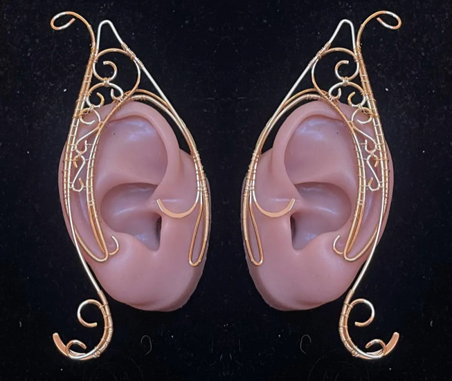 Elf Ears - Elf Ear Wire wrap in Silver or Gold