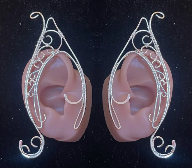 Elf Ears - Elf Ear Wire wrap in Silver or Gold