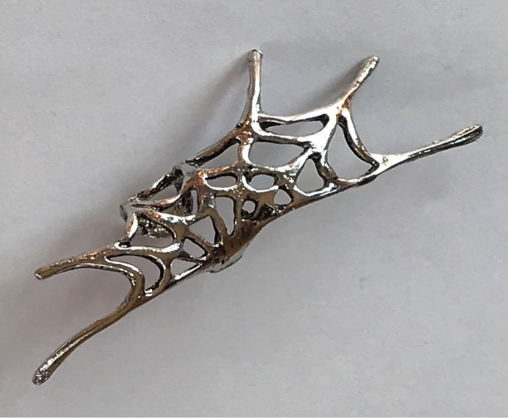Spiders Web Ear Cuff in Silver