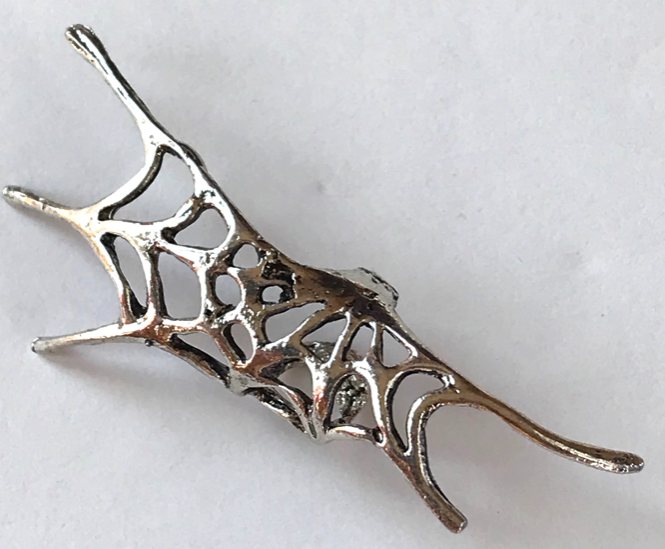 Spiders Web Ear Cuff in Silver