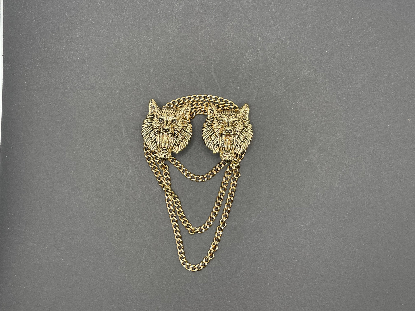 Cloak Clasp - Ferocious Wolf Cloak Clasp Silver or Gold