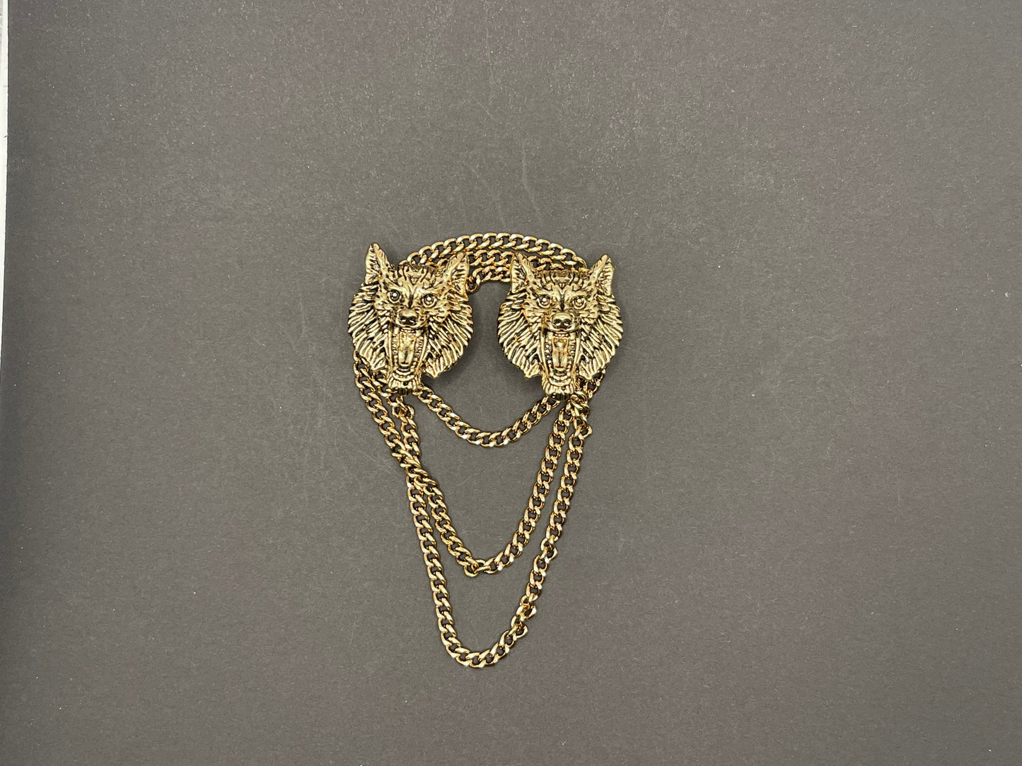 Cloak Clasp - Ferocious Wolf Cloak Clasp Silver or Gold