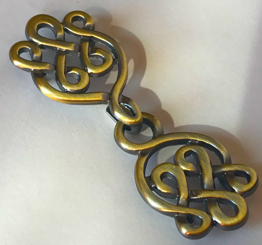 Cloak Clasp - Celtic Swirl Cloak Clasp available in silver or gold.