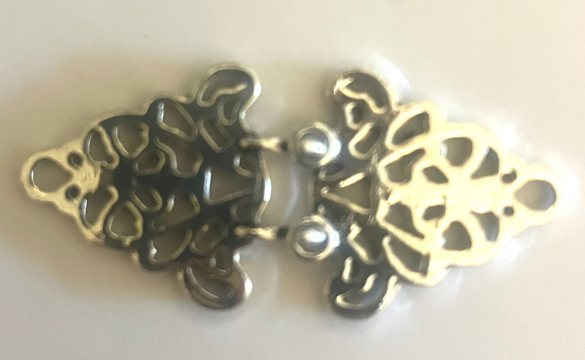 Cloak Clasp - Filigree Cloak Clasps Set of 3, available in silver or gold.